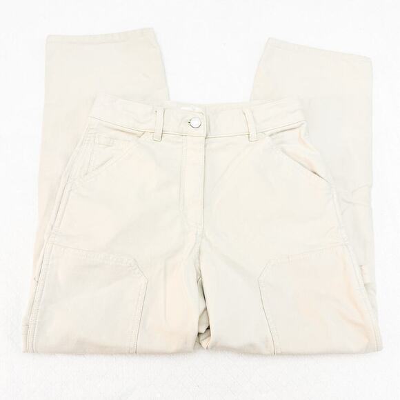 Wilfred Free Cream Carpenter Pants Denim Jeans Straight Leg Size 2 - Picture 4 of 10